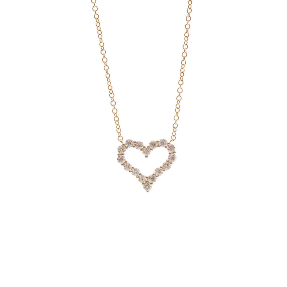 TIFFANY Authentic 18k Gold Diamond Heart Necklace